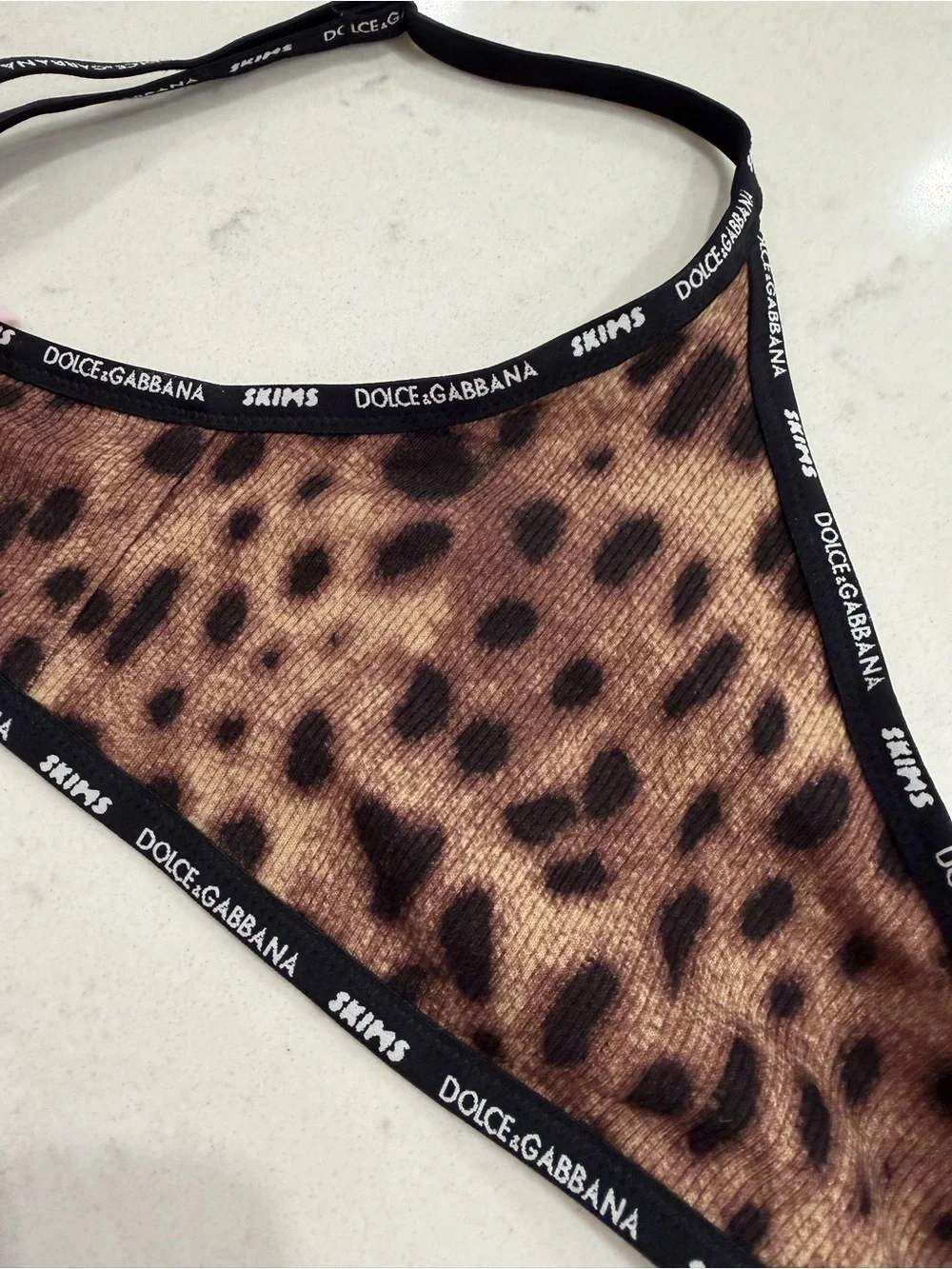 Skims X Dolce & Gabbana Cotton Ribbed Scoop neck Bralette